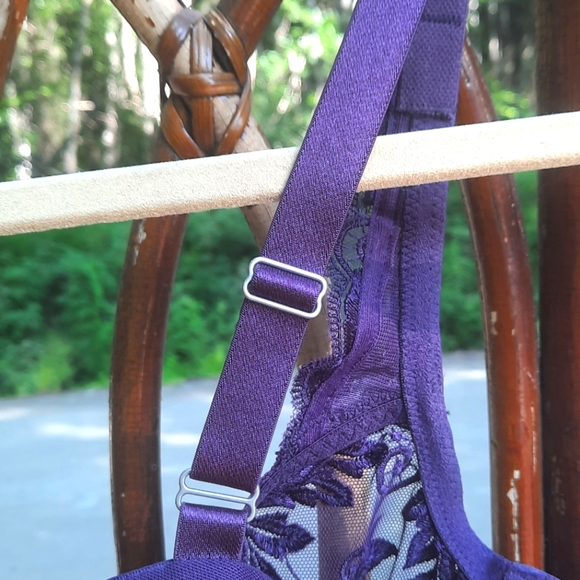 🌟3/50 Soma Purple Lace Sexy Sheer Bra - Picture 4 of 10